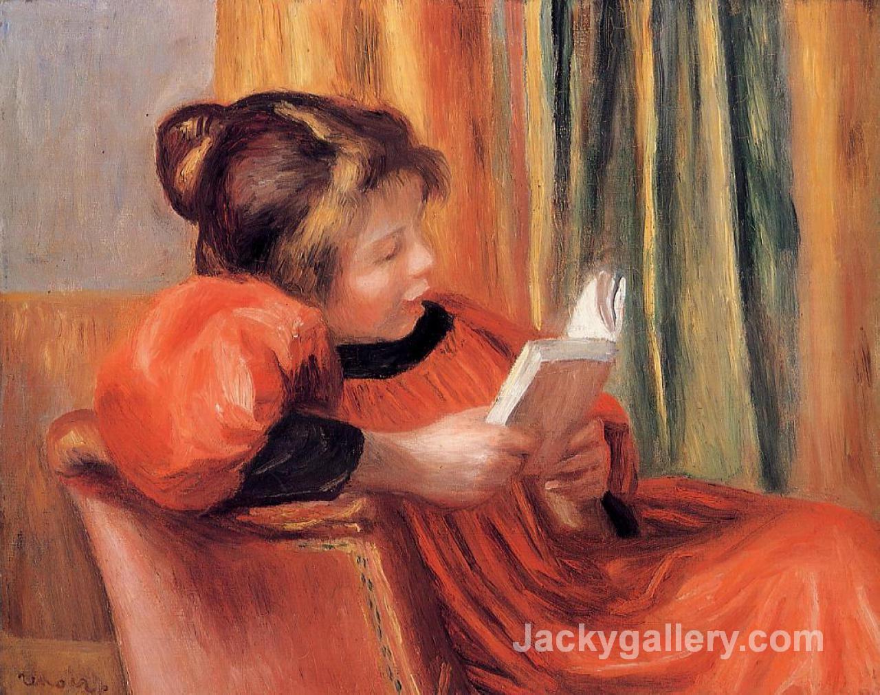 Girl Reading by Pierre Auguste Renoir paintings reproduction